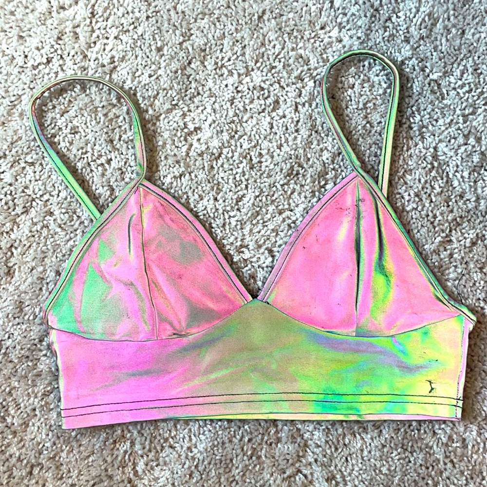 Reflective Crop Top